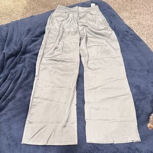 Abercrombie & Fitch Women's grayish  Mint Green, Satin Tailored Pants.